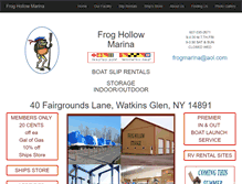 Tablet Screenshot of froghollowmarina.com
